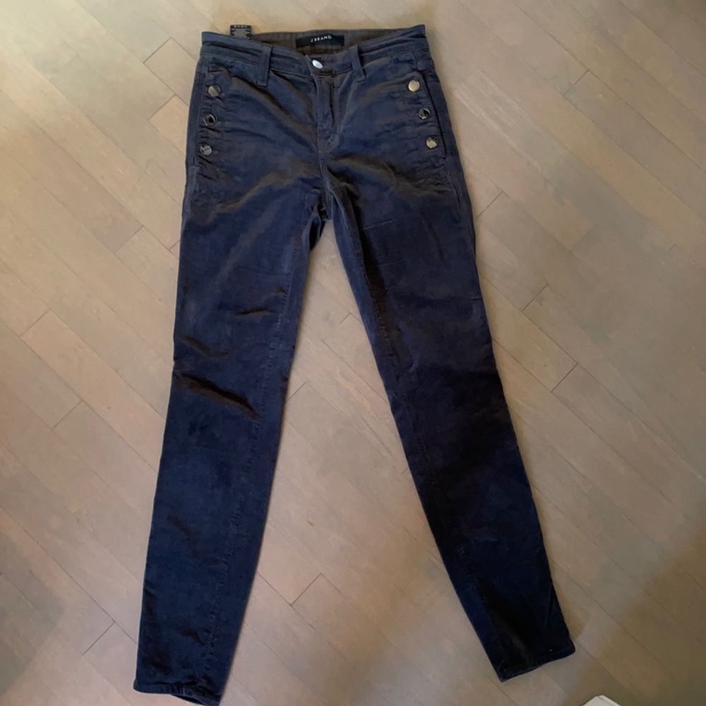 Jbrand velour skinny jeans